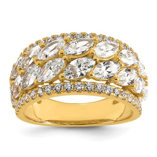 Lab-Grown Diamond Ring in 14K Yellow Gold (3 1/4 ct. tw., VS/SI+ G+), Size 7 - Sophia Jewelers