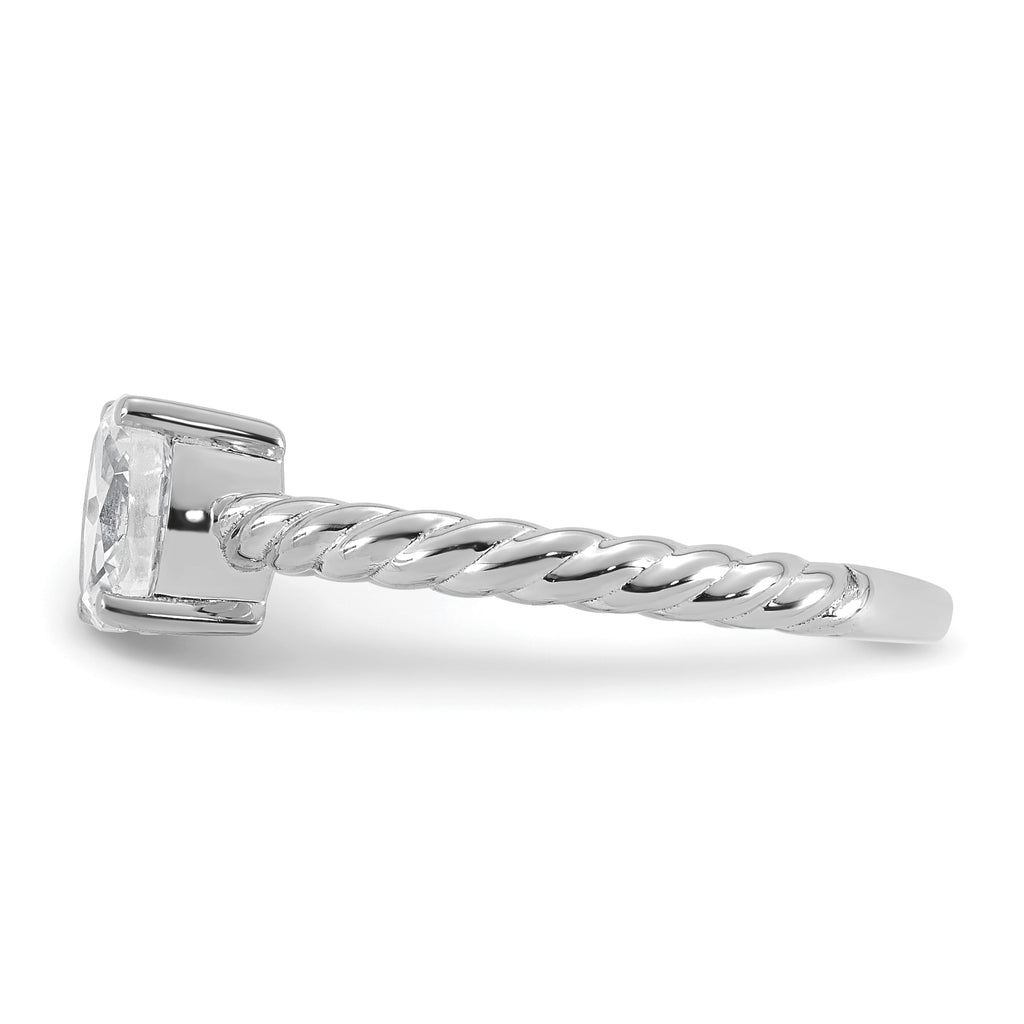 14k White Gold 1 carat Lab Grown Diamond VS+ F+ Complete Two Stone Fashion Ring