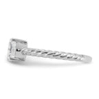 14k White Gold 1 carat Lab Grown Diamond VS+ F+ Complete Two Stone Fashion Ring
