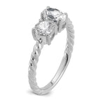 14k White Gold 1 carat Lab Grown Diamond VS+ F+ Complete Two Stone Fashion Ring