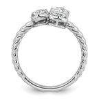 14k White Gold 1 carat Lab Grown Diamond VS+ F+ Complete Three Stone Fashion Ring