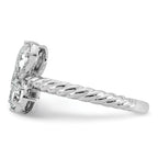 14k White Gold 1 carat Lab Grown Diamond VS+ F+ Complete Three Stone Fashion Ring