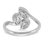 14k White Gold 1 carat Lab Grown Diamond VS+ F+ Complete Three Stone Fashion Ring