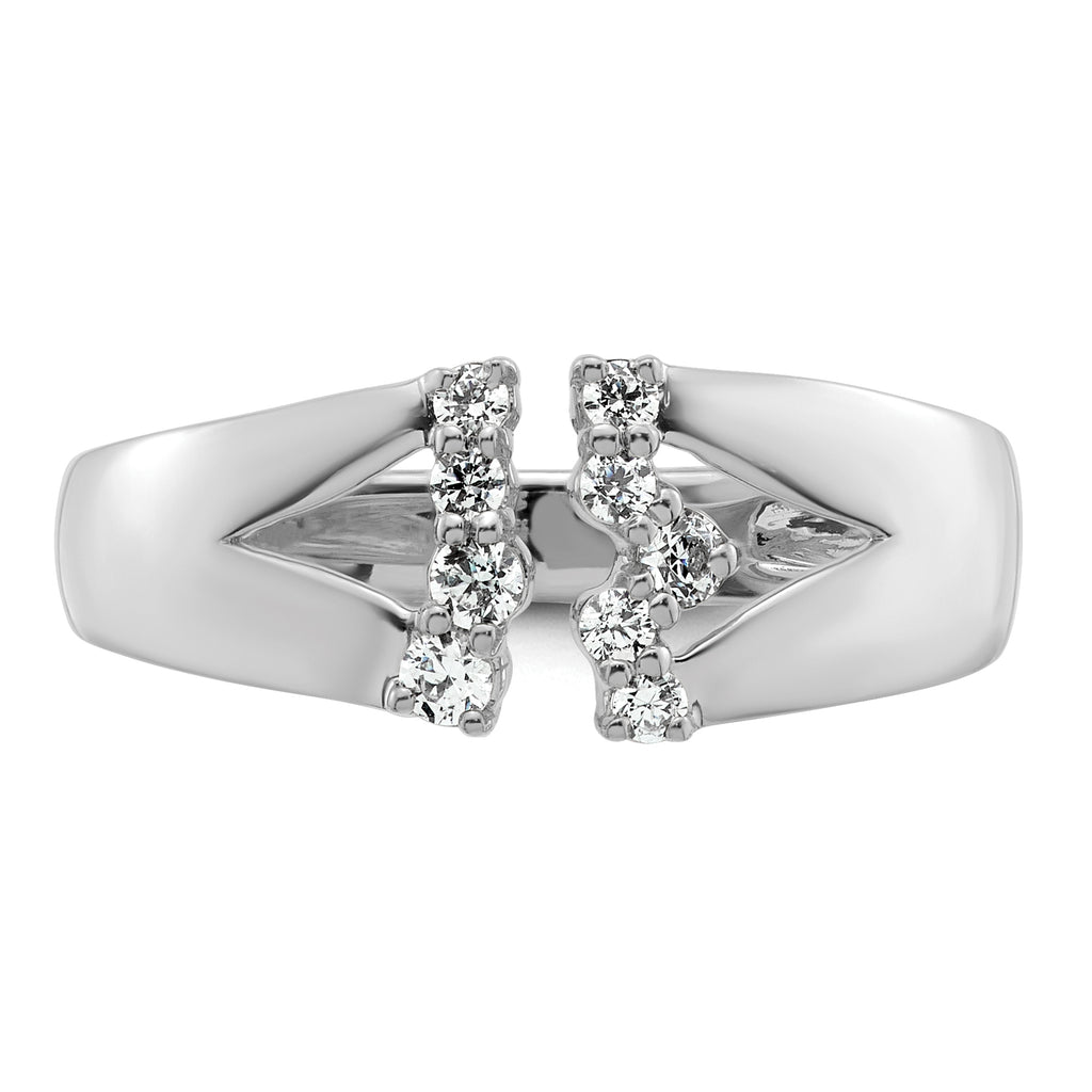 14k White Gold 1/5 carat Lab Grown Diamond VS+ F+ Complete Fashion Ring