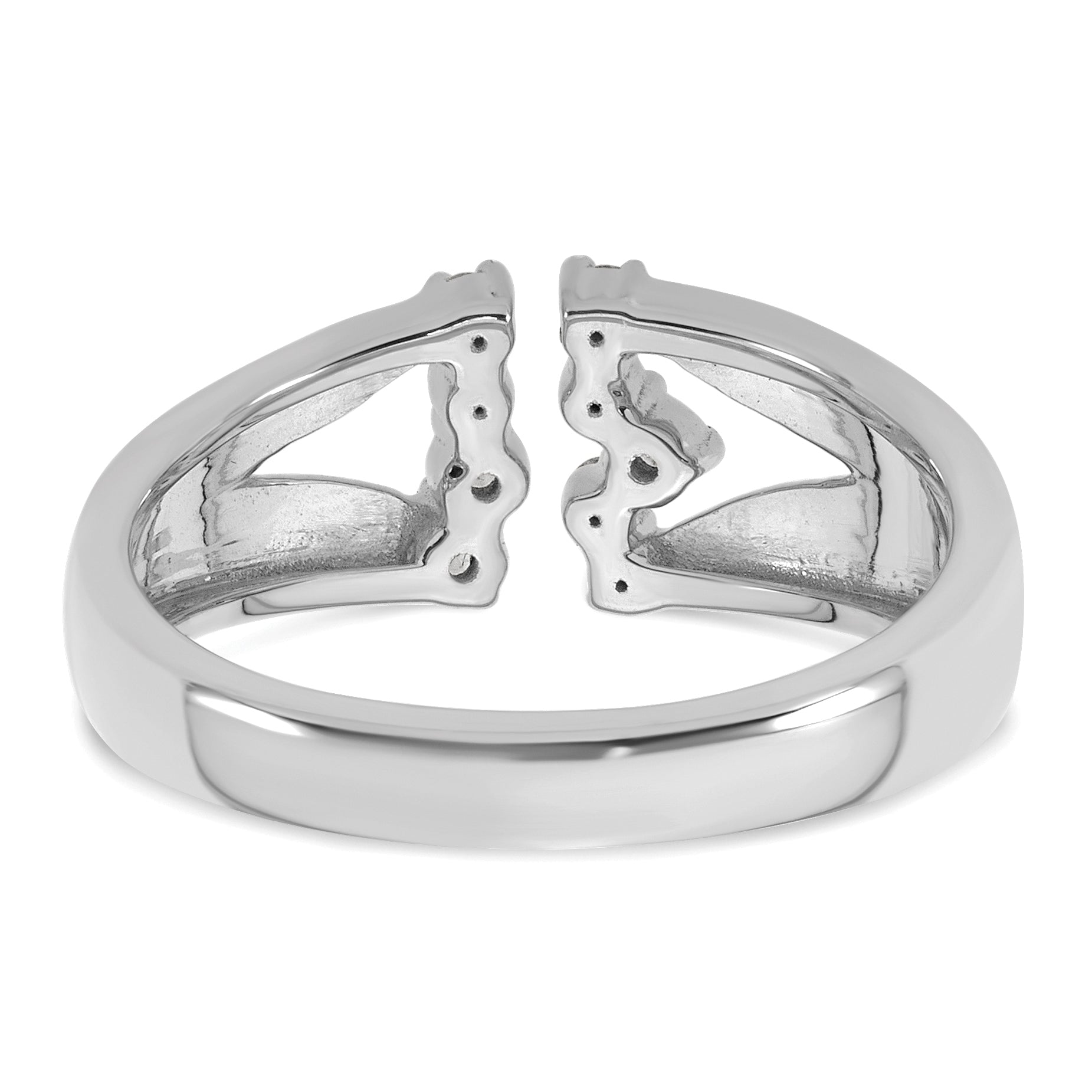 14k White Gold 1/5 carat Lab Grown Diamond VS+ F+ Complete Fashion Ring