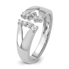 14k White Gold 1/5 carat Lab Grown Diamond VS+ F+ Complete Fashion Ring