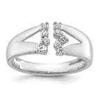 14k White Gold 1/5 carat Lab Grown Diamond VS+ F+ Complete Fashion Ring