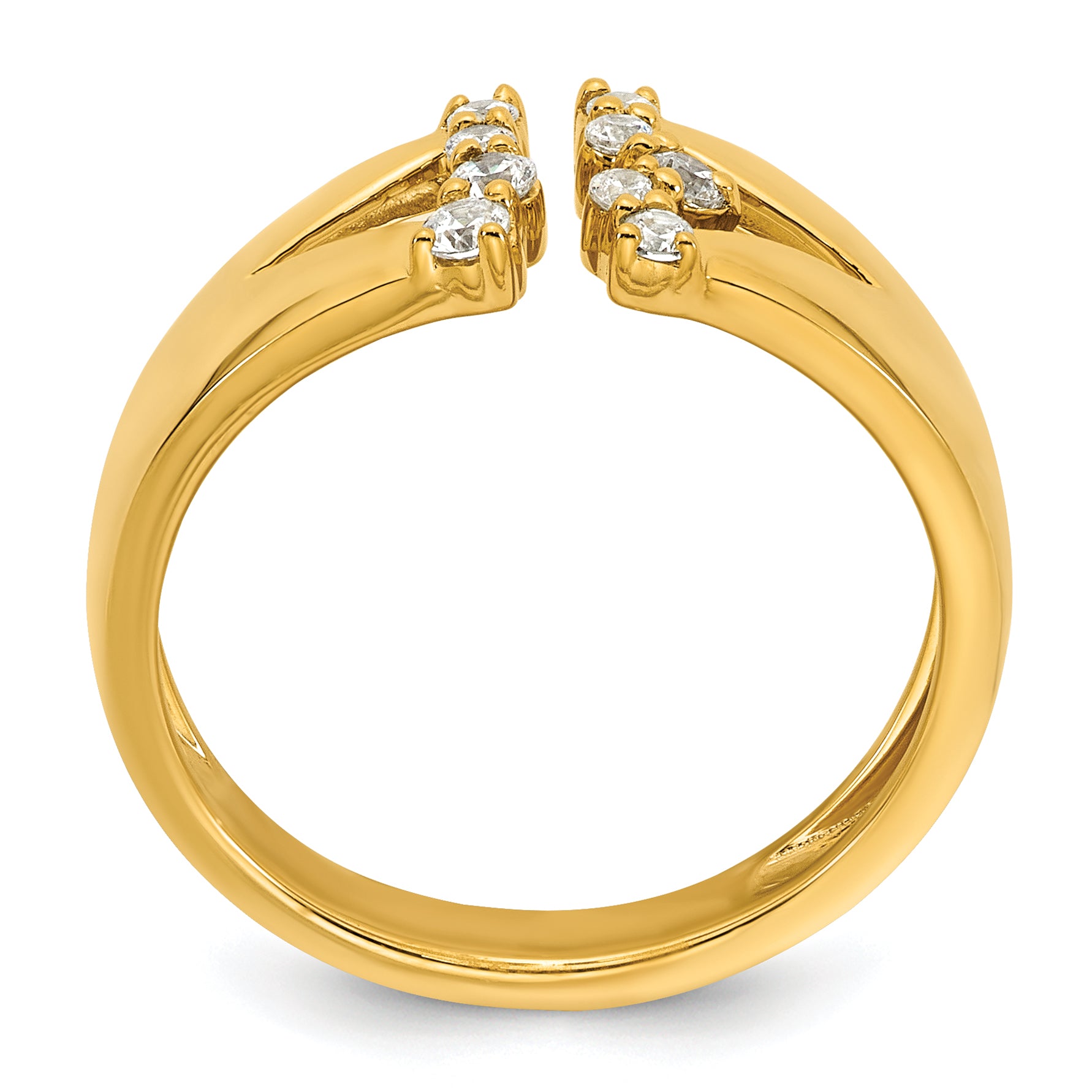 14k 1/5 carat Lab Grown Diamond VS+ F+ Complete Fashion Ring
