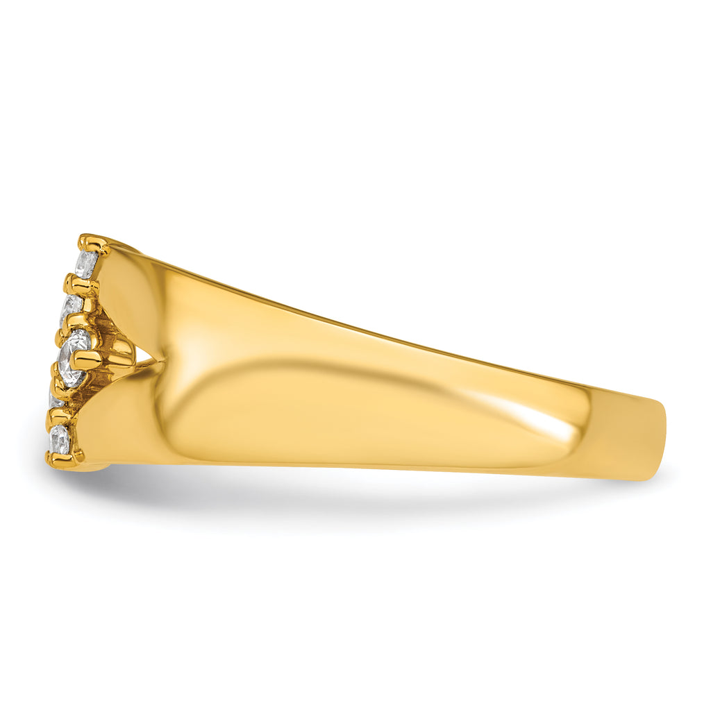 14k 1/5 carat Lab Grown Diamond VS+ F+ Complete Fashion Ring