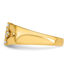 14k 1/5 carat Lab Grown Diamond VS+ F+ Complete Fashion Ring
