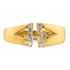 14k 1/5 carat Lab Grown Diamond VS+ F+ Complete Fashion Ring