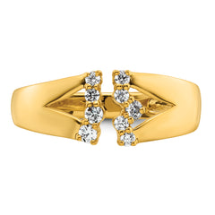 14k 1/5 carat Lab Grown Diamond VS+ F+ Complete Fashion Ring