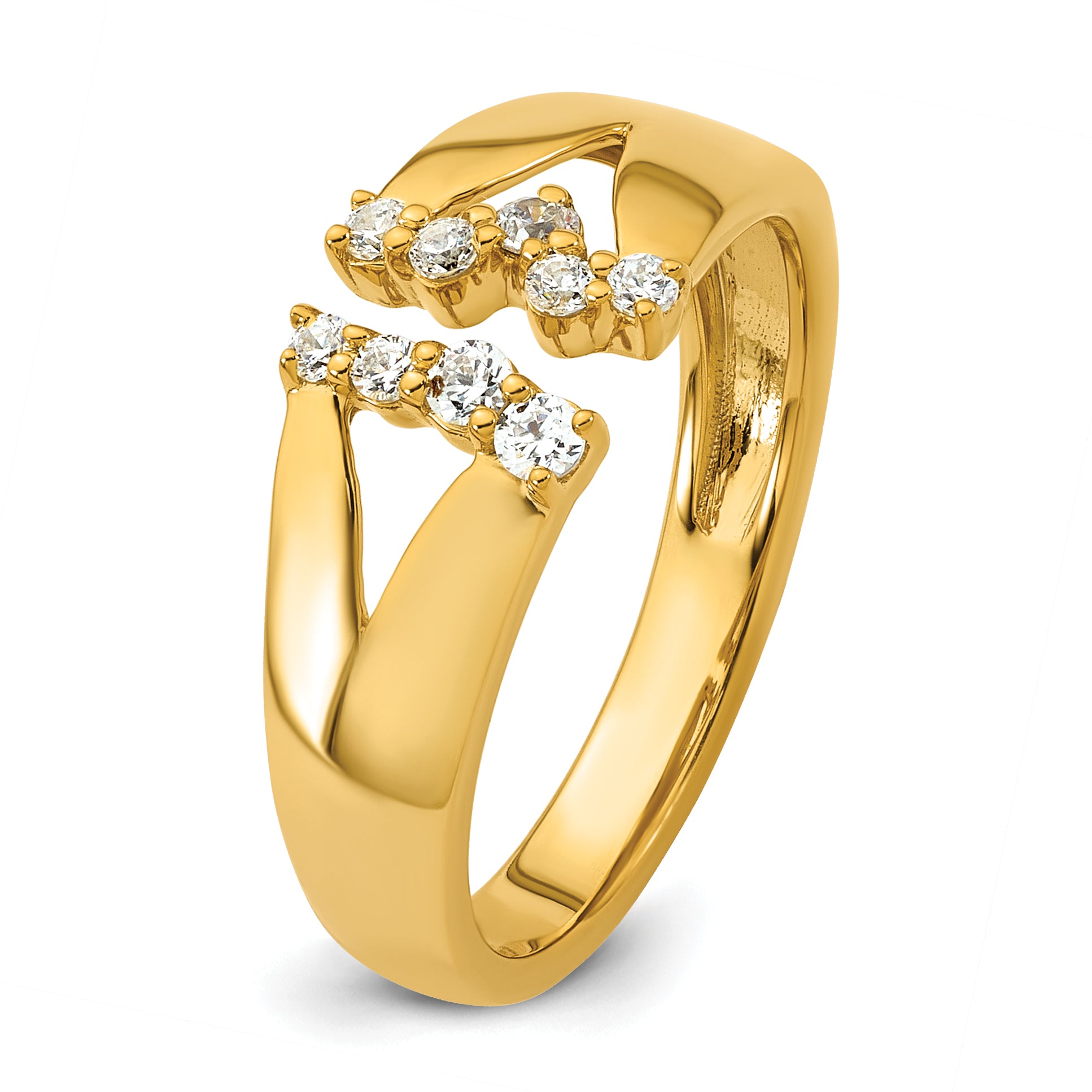14k 1/5 carat Lab Grown Diamond VS+ F+ Complete Fashion Ring