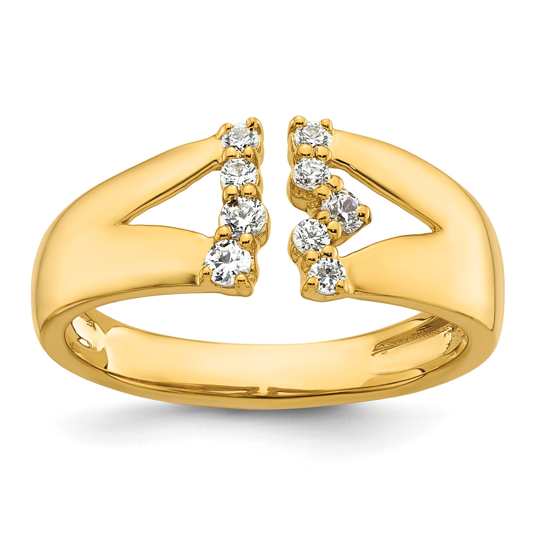 14k 1/5 carat Lab Grown Diamond VS+ F+ Complete Fashion Ring