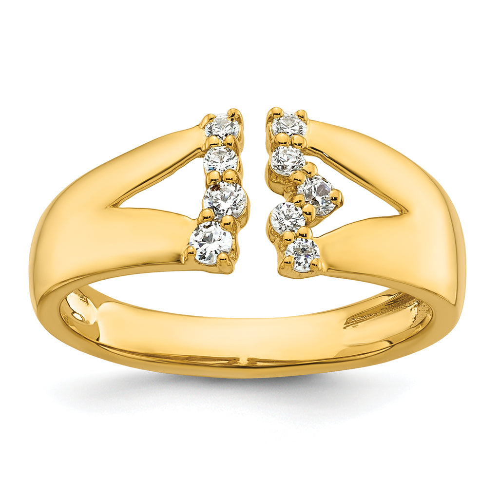 14k 1/5 carat Lab Grown Diamond VS+ F+ Complete Fashion Ring