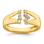 14k 1/5 carat Lab Grown Diamond VS+ F+ Complete Fashion Ring