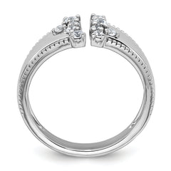 14k White Gold 1/4 carat Lab Grown Diamond VS+ F+ Complete Fashion Ring
