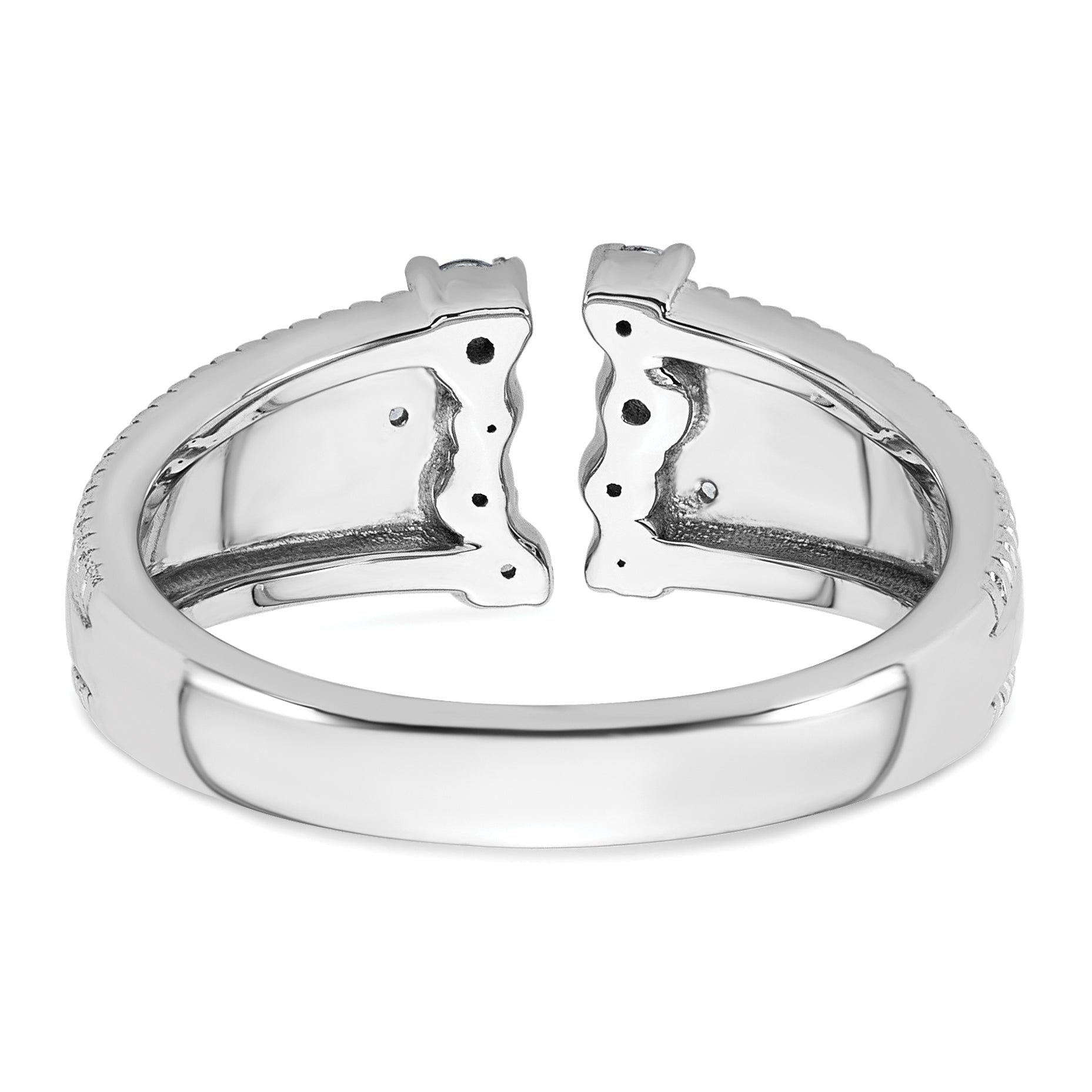 14k White Gold 1/4 carat Lab Grown Diamond VS+ F+ Complete Fashion Ring