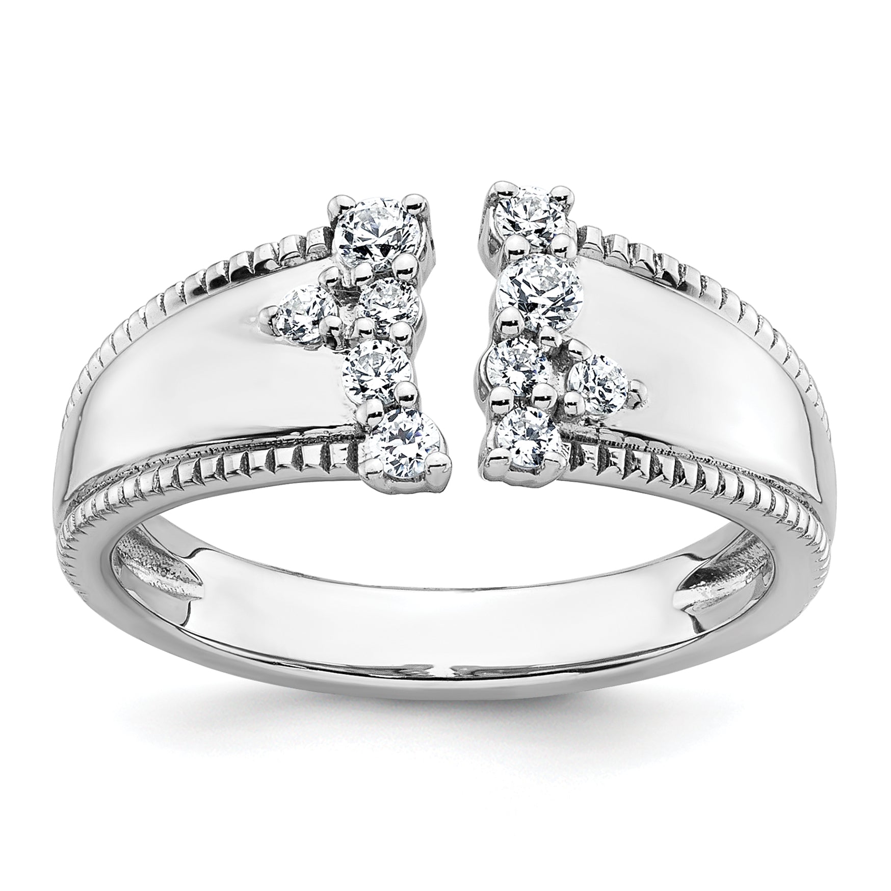 14k White Gold 1/4 carat Lab Grown Diamond VS+ F+ Complete Fashion Ring Main image