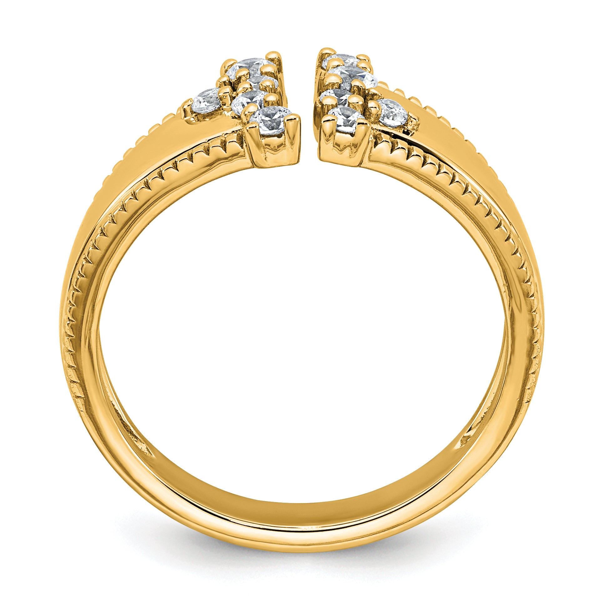 14k 1/4 carat Lab Grown Diamond VS+ F+ Complete Fashion Ring