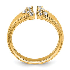 14k 1/4 carat Lab Grown Diamond VS+ F+ Complete Fashion Ring