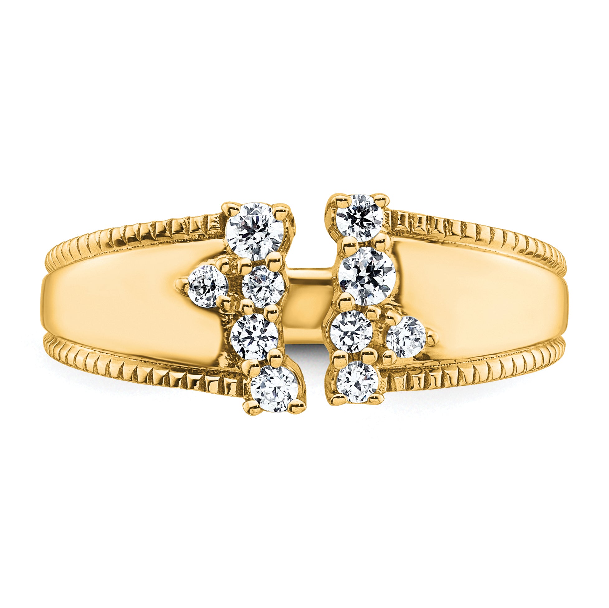 14k 1/4 carat Lab Grown Diamond VS+ F+ Complete Fashion Ring
