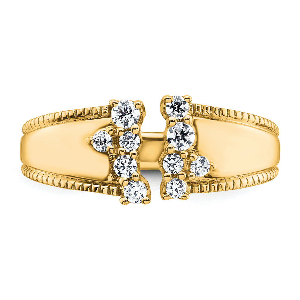 14k 1/4 carat Lab Grown Diamond VS+ F+ Complete Fashion Ring