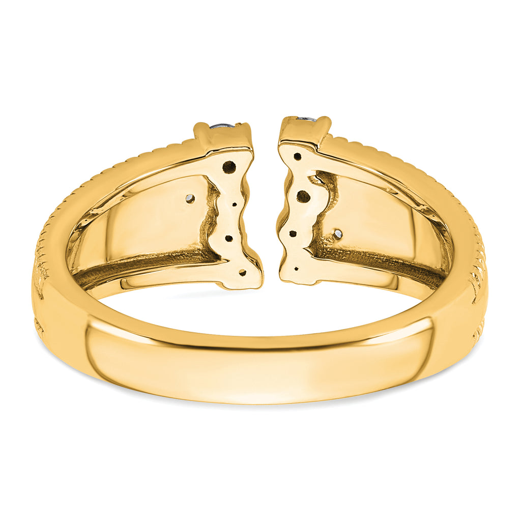 14k 1/4 carat Lab Grown Diamond VS+ F+ Complete Fashion Ring