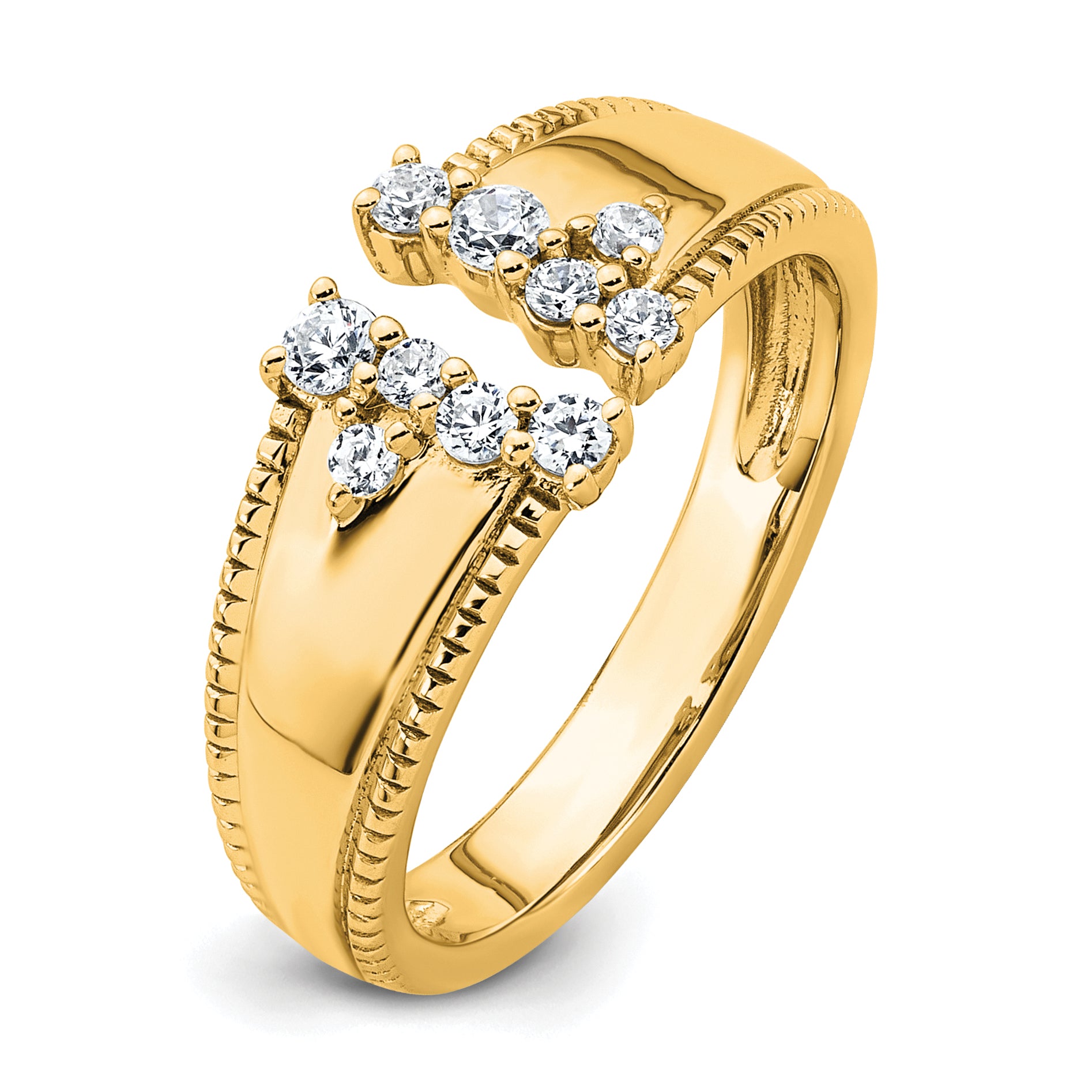14k 1/4 carat Lab Grown Diamond VS+ F+ Complete Fashion Ring