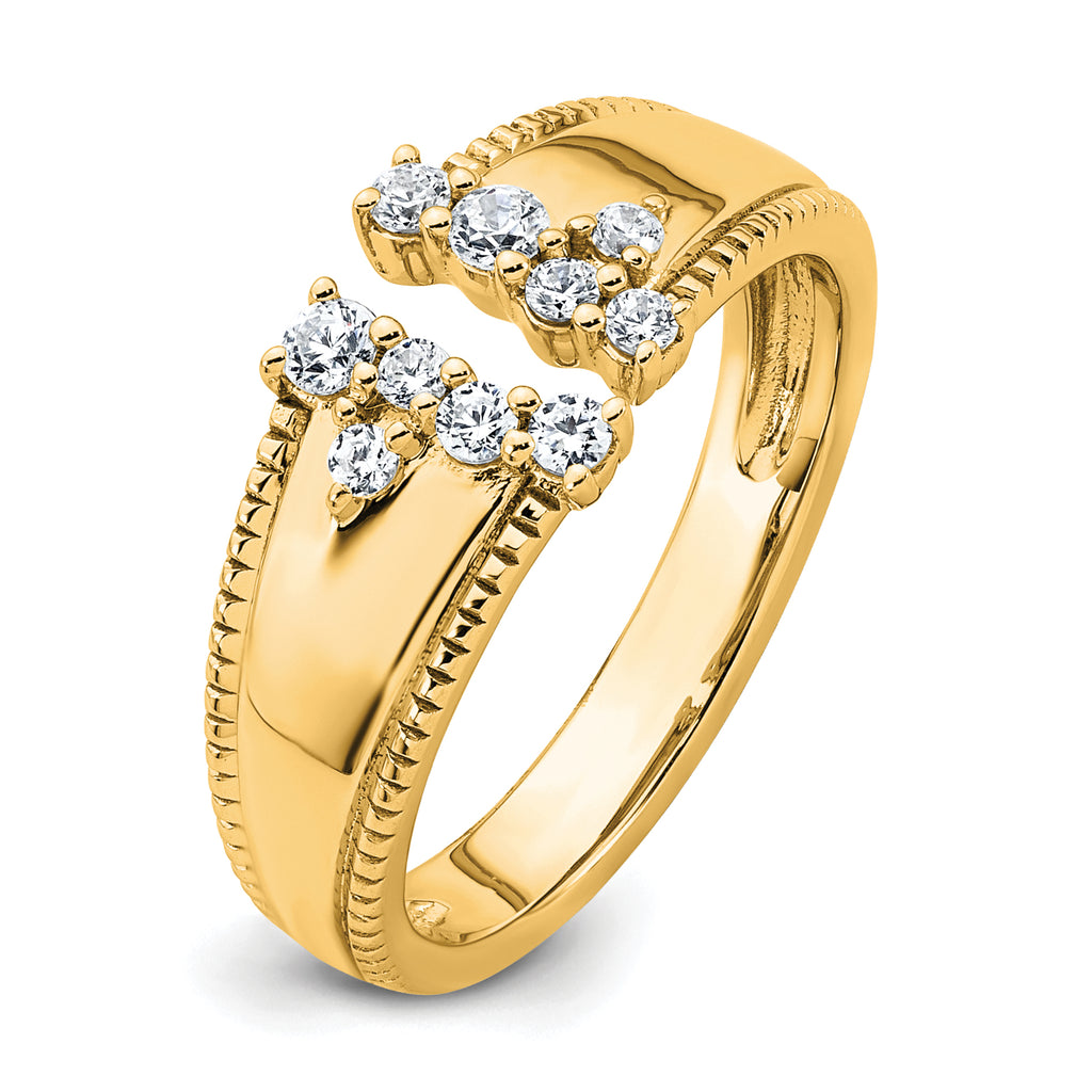 14k 1/4 carat Lab Grown Diamond VS+ F+ Complete Fashion Ring