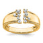 14k 1/4 carat Lab Grown Diamond VS+ F+ Complete Fashion Ring