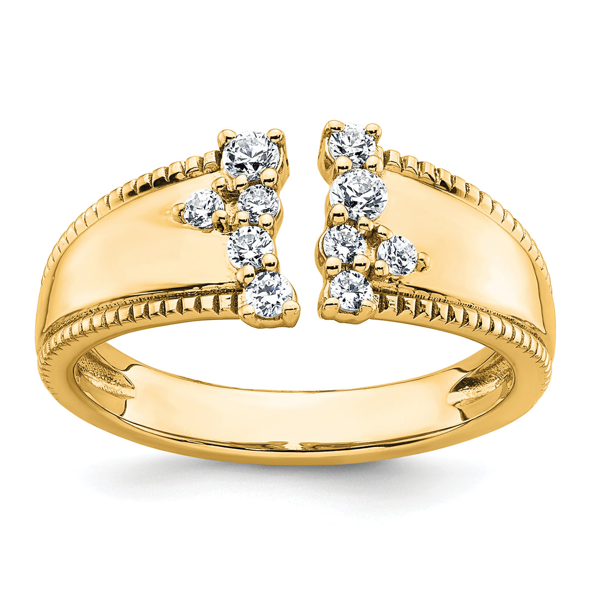 14k 1/4 carat Lab Grown Diamond VS+ F+ Complete Fashion Ring