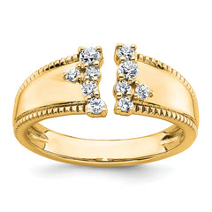 14k 1/4 carat Lab Grown Diamond VS+ F+ Complete Fashion Ring