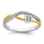 14k Two-Tone Yellow and White Gold 1/3 carat Lab Grown Diamond VS+ F+ Complete Fashion Twist Ring