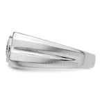 14k White Gold 1 carat Lab Grown Diamond VS+ F+ Round Complete Men's Ring