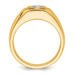 14k 1 carat Lab Grown Diamond VS+ F+ Round Complete Men's Ring