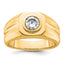 14k 1 carat Lab Grown Diamond VS+ F+ Round Complete Men's Ring