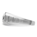 14k White Gold 1 carat Lab Grown Diamond VS+ F+ Radiant Complete Men's Ring