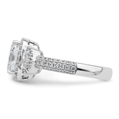 14k White Gold 2 7/8 carat Certified Lab Grown Diamond VS+ F+ Complete Oval Halo Engagement Ring