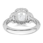 14k White Gold 2 7/8 carat Certified Lab Grown Diamond VS+ F+ Complete Oval Halo Engagement Ring