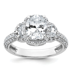 14k White Gold 2 7/8 carat Certified Lab Grown Diamond VS+ F+ Complete Oval Halo Engagement Ring
