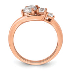 14k Rose Gold 1 carat Lab Grown Diamond VS+ F+ Round Complete Engagement Ring