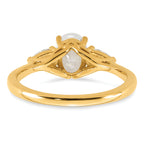 14k 1 3/8 carat Certified Lab Grown Diamond VS+ F+ Oval and Pear Complete Three Stone Engagement Ring