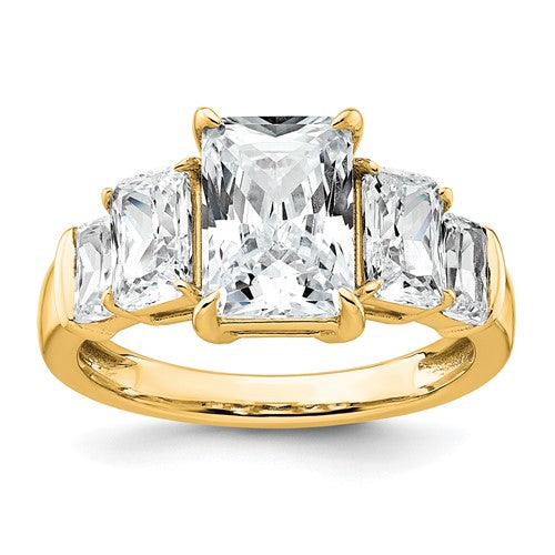 Lab-Grown Diamond Engagement Ring in 14K Yellow Gold (3 1/2 ct. tw.), Size 7 - Sophia Jewelers