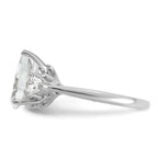 14k White Gold 3 carat Certified Lab Grown Diamond VS+ F+ Pear Complete Three Stone Engagement Ring