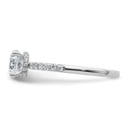 14k White Gold 1 1/4 carat Lab Grown Diamond VS+ F+ Round Complete Engagement Ring