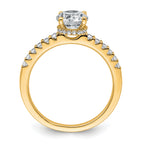 14k 1 1/4 carat Lab Grown Diamond VS+ F+ Round Complete Engagement Ring