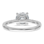 14k White Gold 1 3/4 carat Lab Grown Diamond VS+ F+ Round Complete Engagement Ring