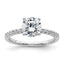 14k White Gold 1 3/4 carat Certified Lab Grown Diamond VS+ F+ Round Complete Engagement Ring