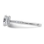 14k White Gold 2 1/4 carat Lab Grown Diamond VS+ F+ Round Complete Engagement Ring